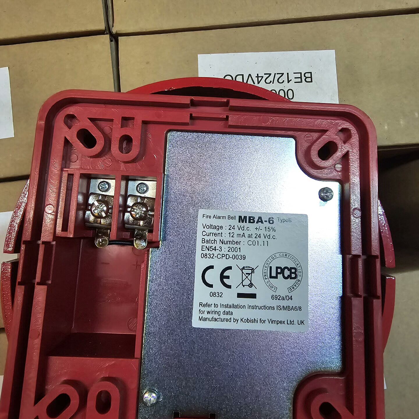 Consilium康士廉火灾报警铃MBA-6 无电源底座）2--议价商品