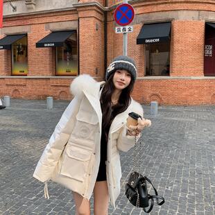 超好看今年流行爆款 2025新款 轻薄连帽派克服外套 羽绒服女冬季 工装