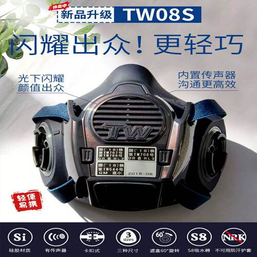 重松丨防毒面具丨进口丨传声丨TW08S丨高达模型喷漆丨懒懒同学