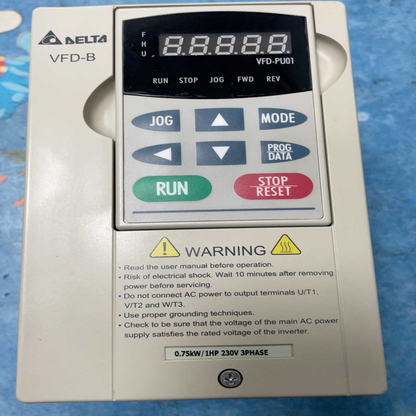 台达变频器VFD007B23A上过电没使用【卡奥电子】