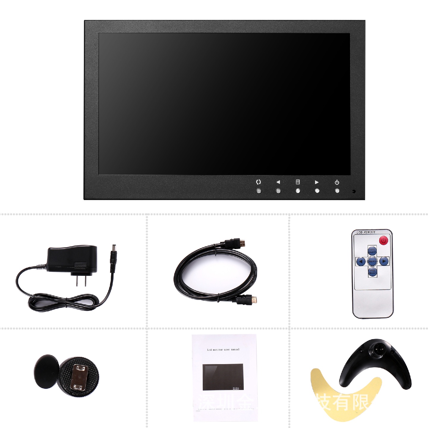 工业显示器厂家直供10寸全视角高清液晶金属可嵌入式工业监视器