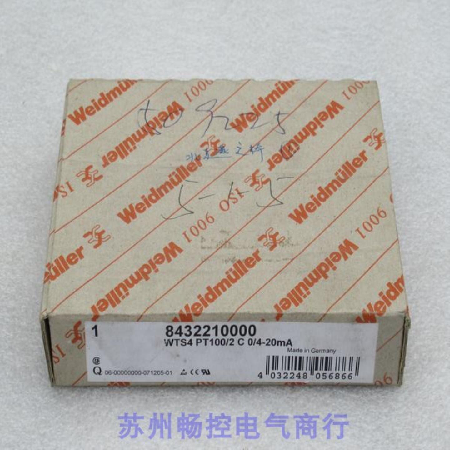 全新Weldmuller隔离器WTS4PT100/2C0/4-20mA现货8432210000