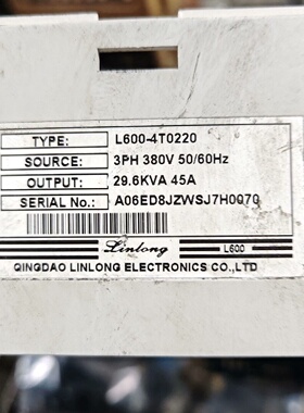 议价四方变频器L6004T0220主板型号E012605议价