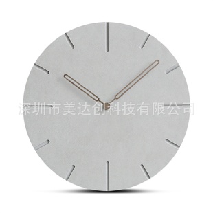 挂钟家居装 创意木挂钟客厅简约现代设计手工无声石英挂表欧式 饰