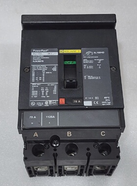 SQUAREDHJA3607070ACIRCUITBREAKER480VAC250VDC无JAWS和保护装置