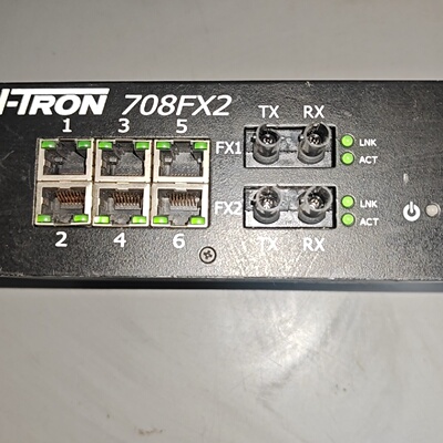 美国NTRON708FX2工业交换机两光六电接口原装，议价商品