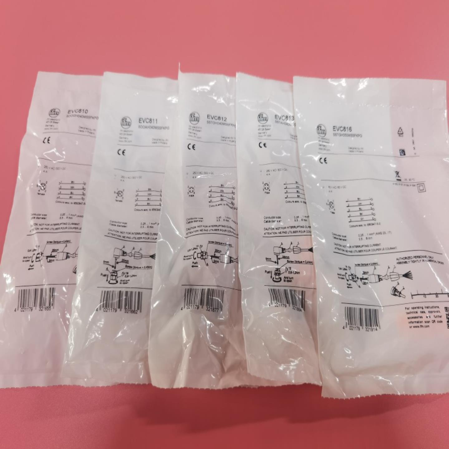 配件原装IFM EVC810  EVC811 EVC813 EVC812 EVC816连接插头议价