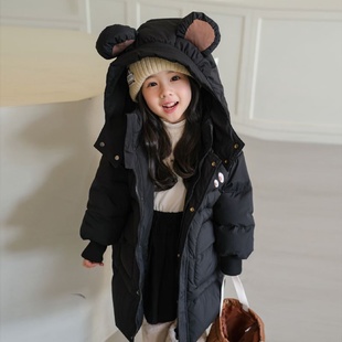 儿童羽绒服冬季2024中长款新款宝宝童装男童外套女童冬装加厚