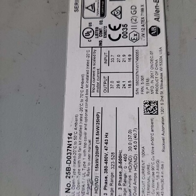 寻罗克韦尔AB变频器PowerFlex52525B