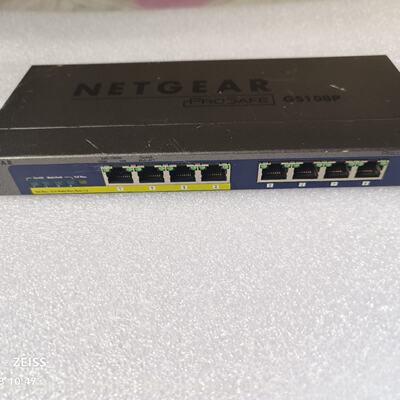 NETGEAR网件GS108P实图测试无电源成拍前询价