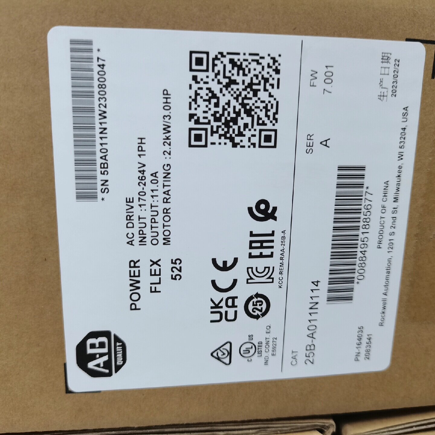 25BA011N114全新原装罗克韦尔自动化Alle-询