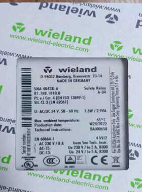 wieland威朗安全继电器SNA4043K-A询价