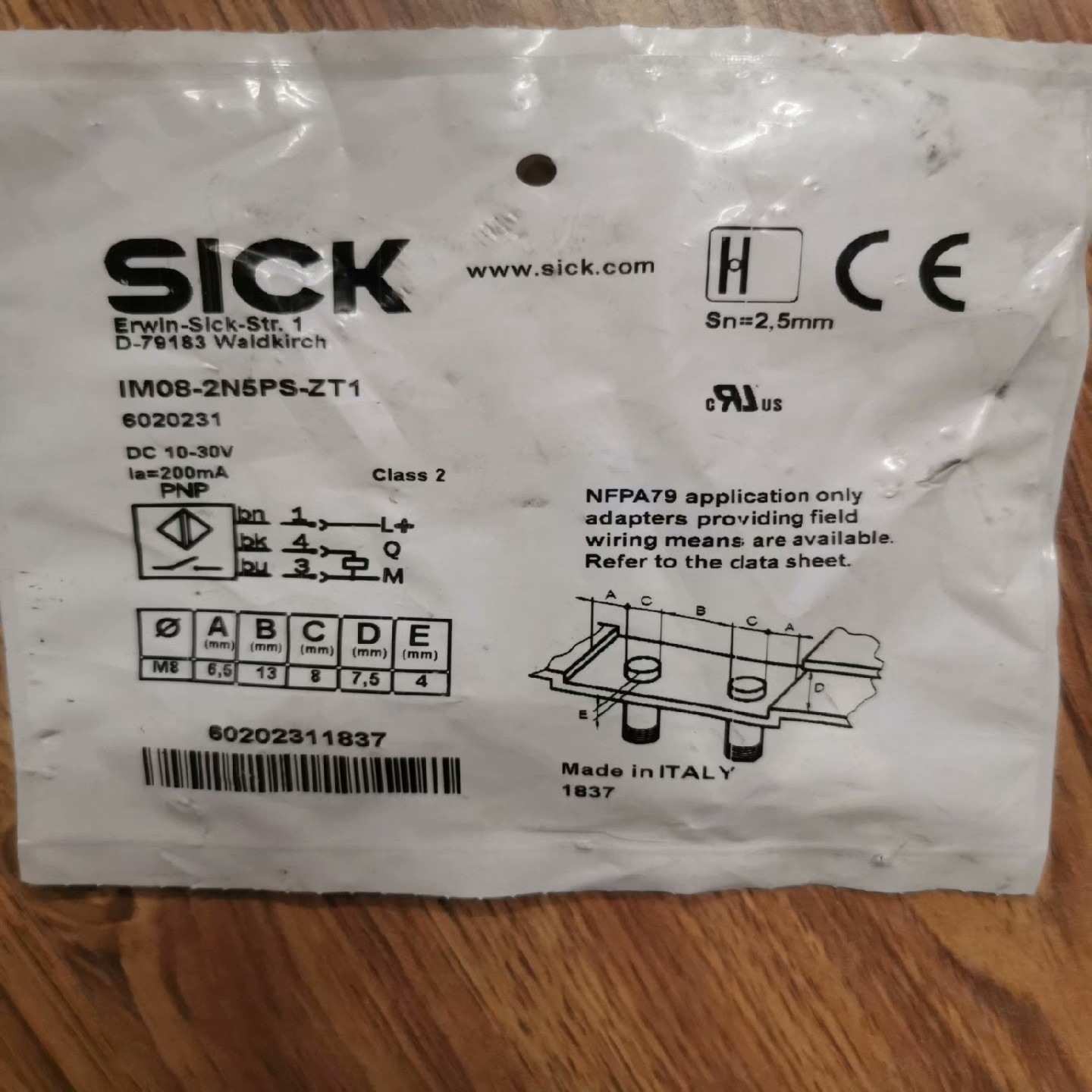 SICK 6020231  IM08-2N5PS-ZT1~询价