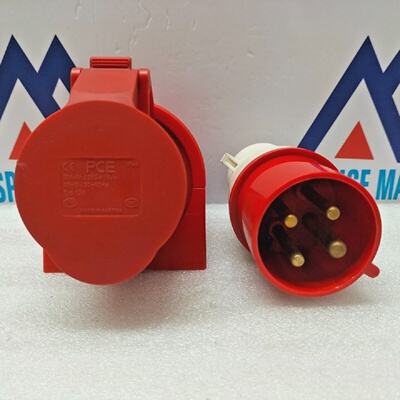 Pce 124 Socket Vecas 024 Splash Proof Plug  MaleFemale 32A6H