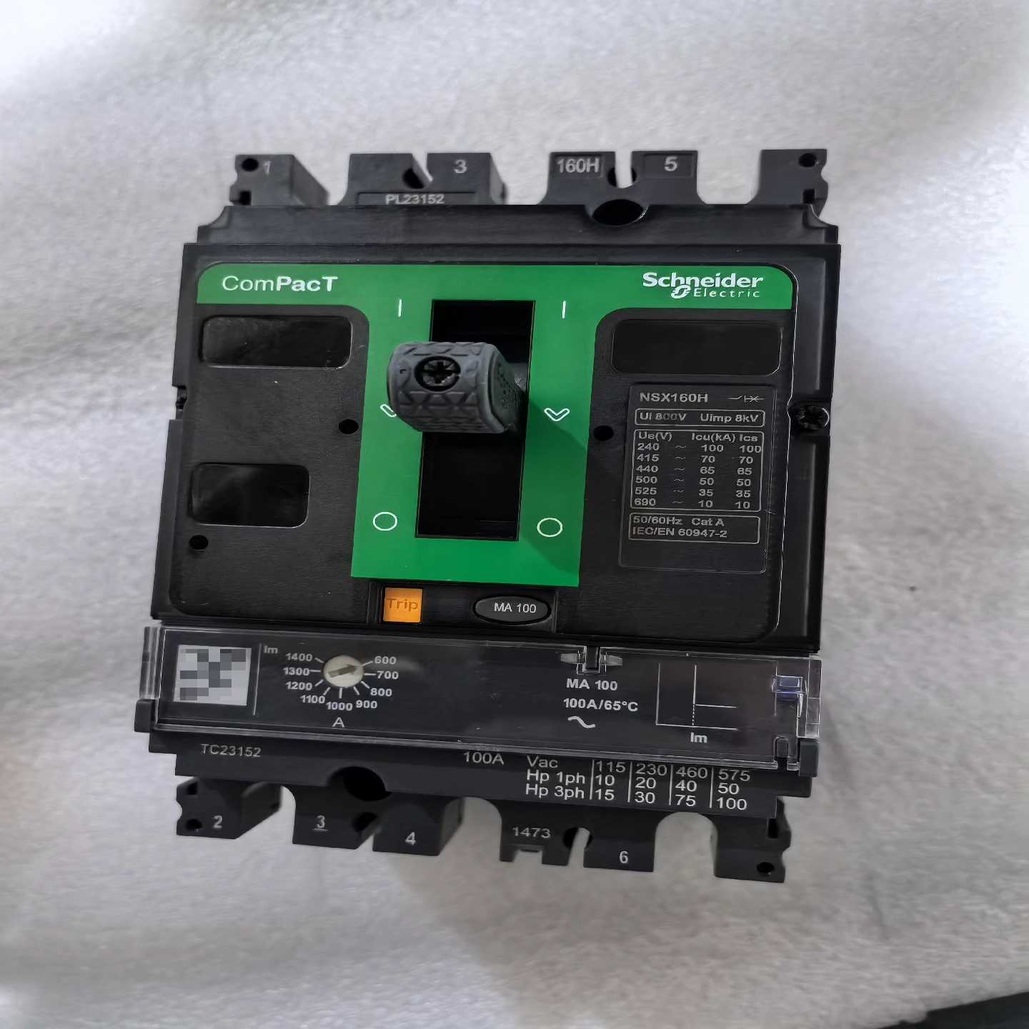 议价施耐德电机塑壳断路器NSX160H3PMgA100C16现货/维修