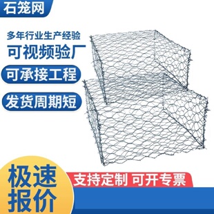 石笼网格宾网镀锌河道河岸湖库护坡防汛电焊石笼网箱铅丝雷诺护垫