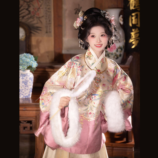 大明贵女明制汉服古装制金妆花交领上袄古风马面裙套装女秋冬