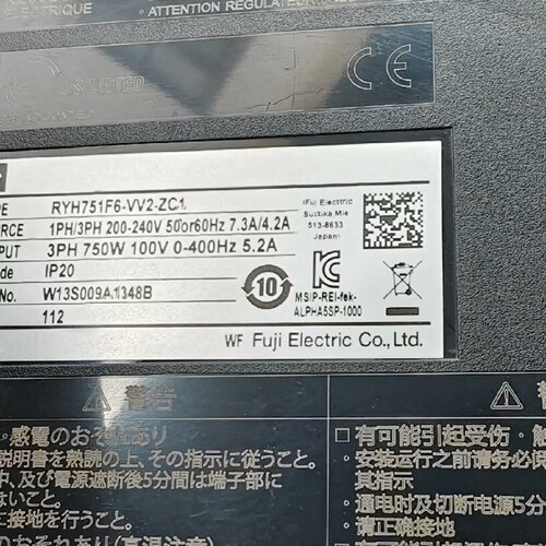 询-F6RYH751F6V2750w伺服驱动器成色