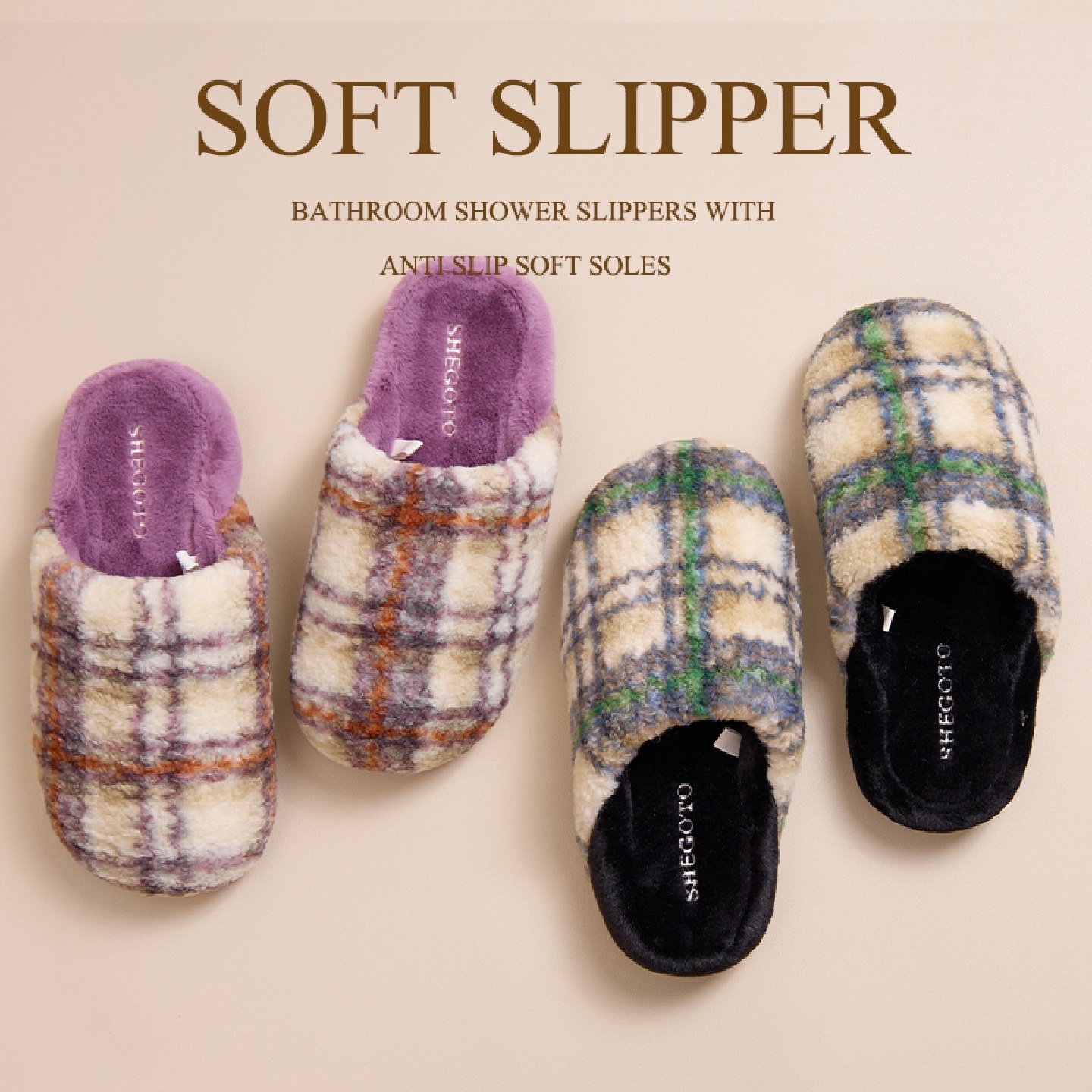 高级感家居室内棉拖鞋女冬季毛绒保暖家用地板软底静音男情侣厚底