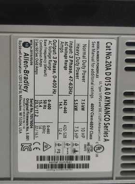 询价AB罗克韦尔变频器CatNo.20AD015A0