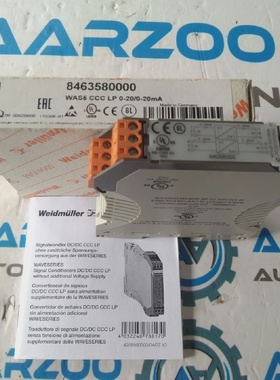 Weidmller 8463580000 WAS5 Ccc LP 020020MA Passiv Isolator WE