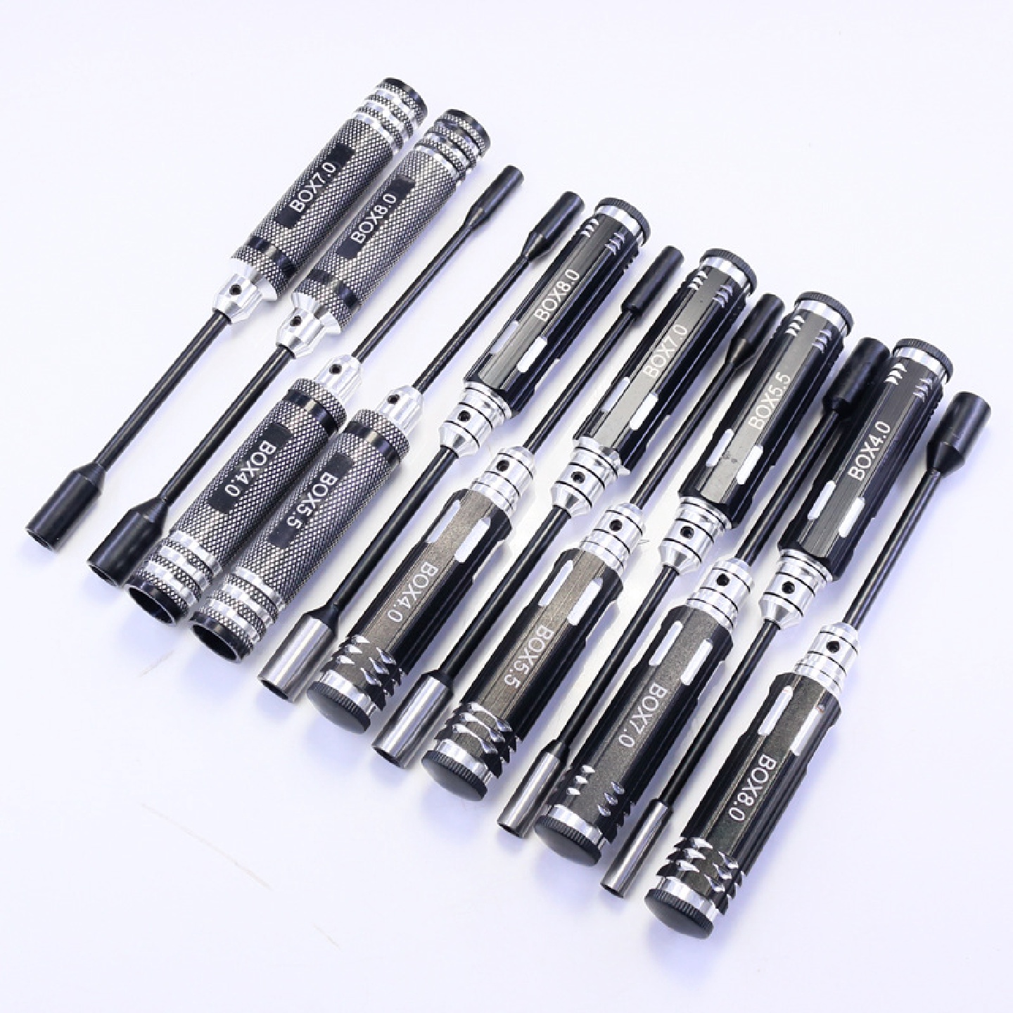 航模车模通用工具四件套4.0/5.5/7.0/8.0mm内六角套筒六角螺丝刀