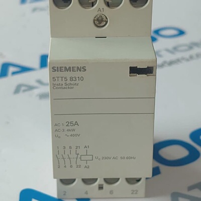 Contattore Siemens 5TT5 8310 25A AC400V INSTA Nuovo In Scato
