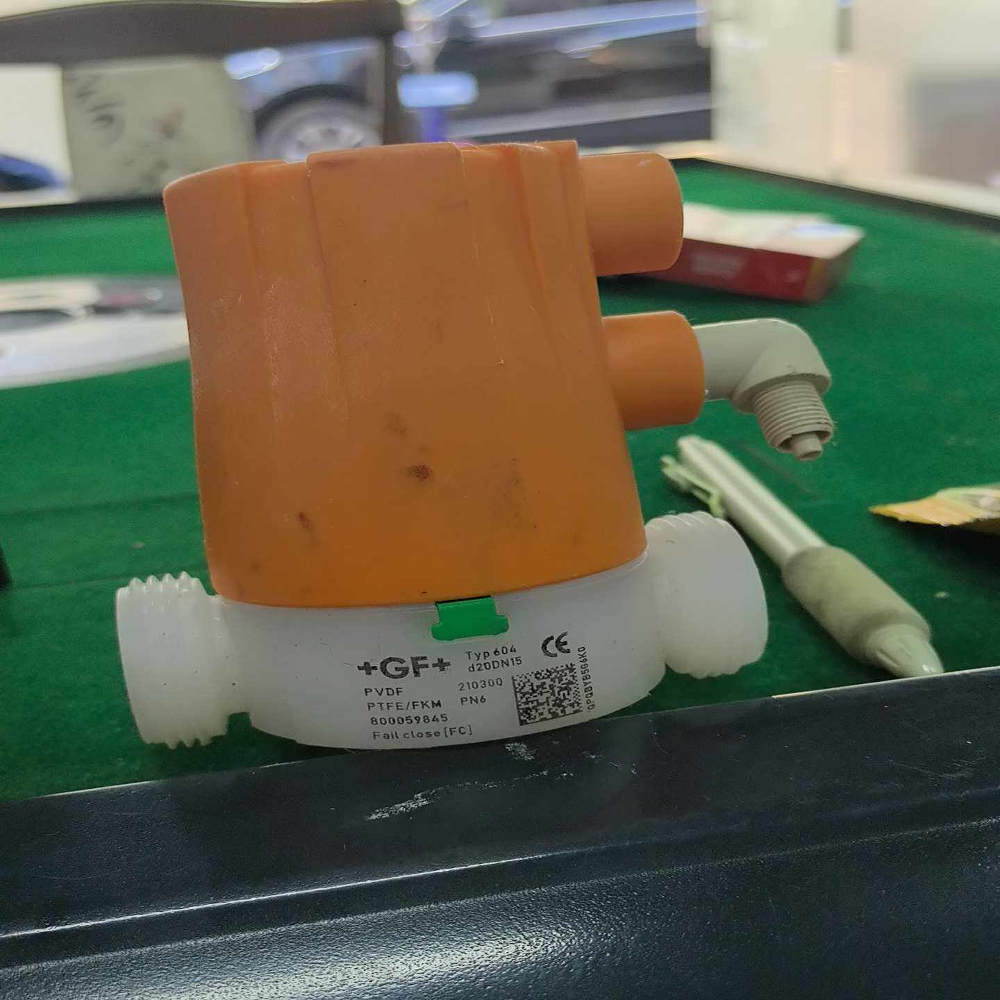 询价GF气动隔膜阀，型号604，PVDF材质，d20DN15