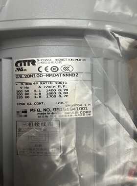 GTR日精齿轮减速机G3L28N100-MM04TNNNB