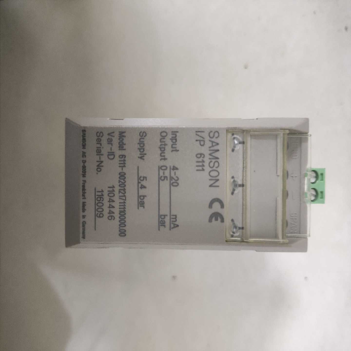 SAMSON萨姆森电气转换，压力控制模块6111-0图片实物--议价商品