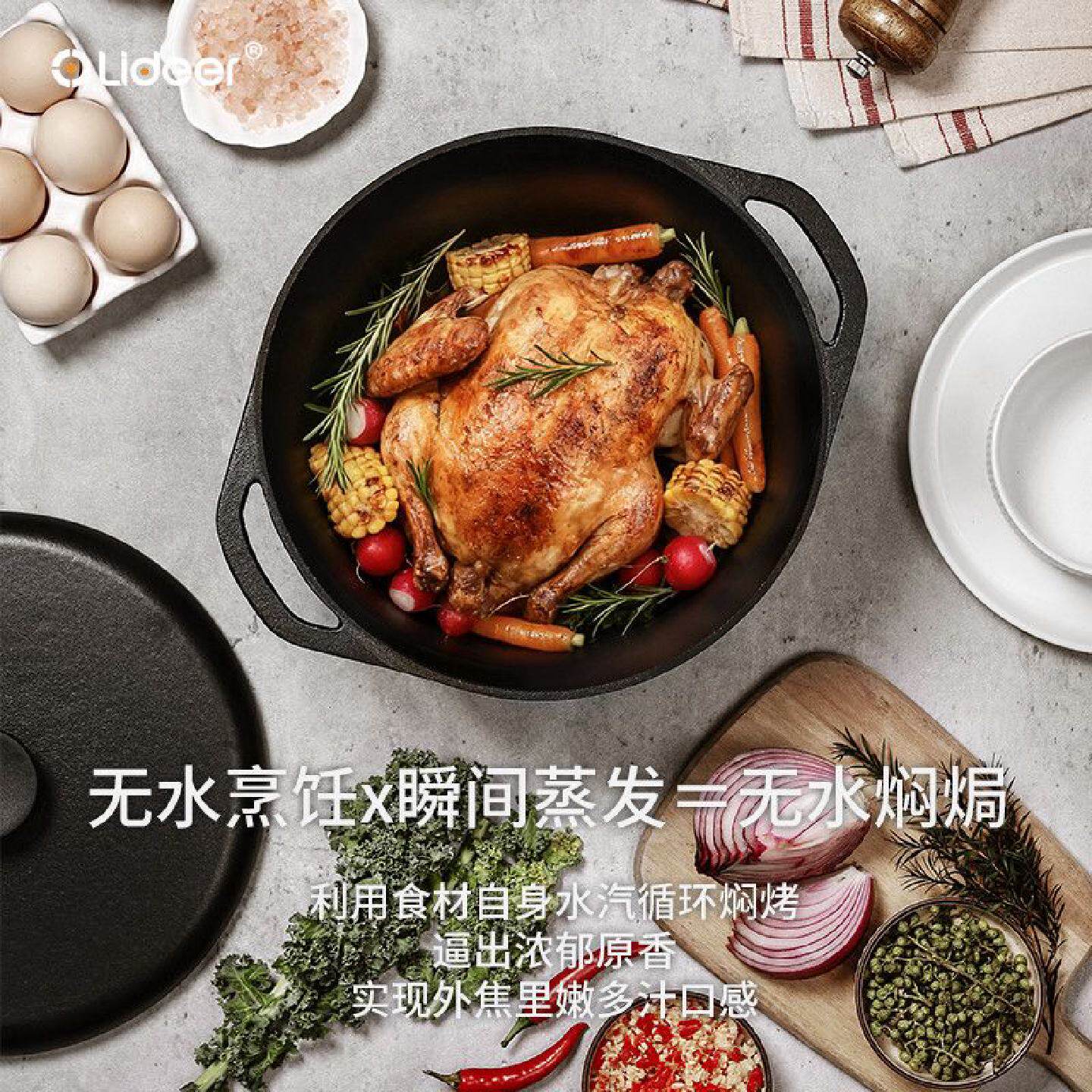 珐琅锅家用铸铁锅炖盅煲汤锅炖锅砂锅煮锅不粘锅电磁炉燃气