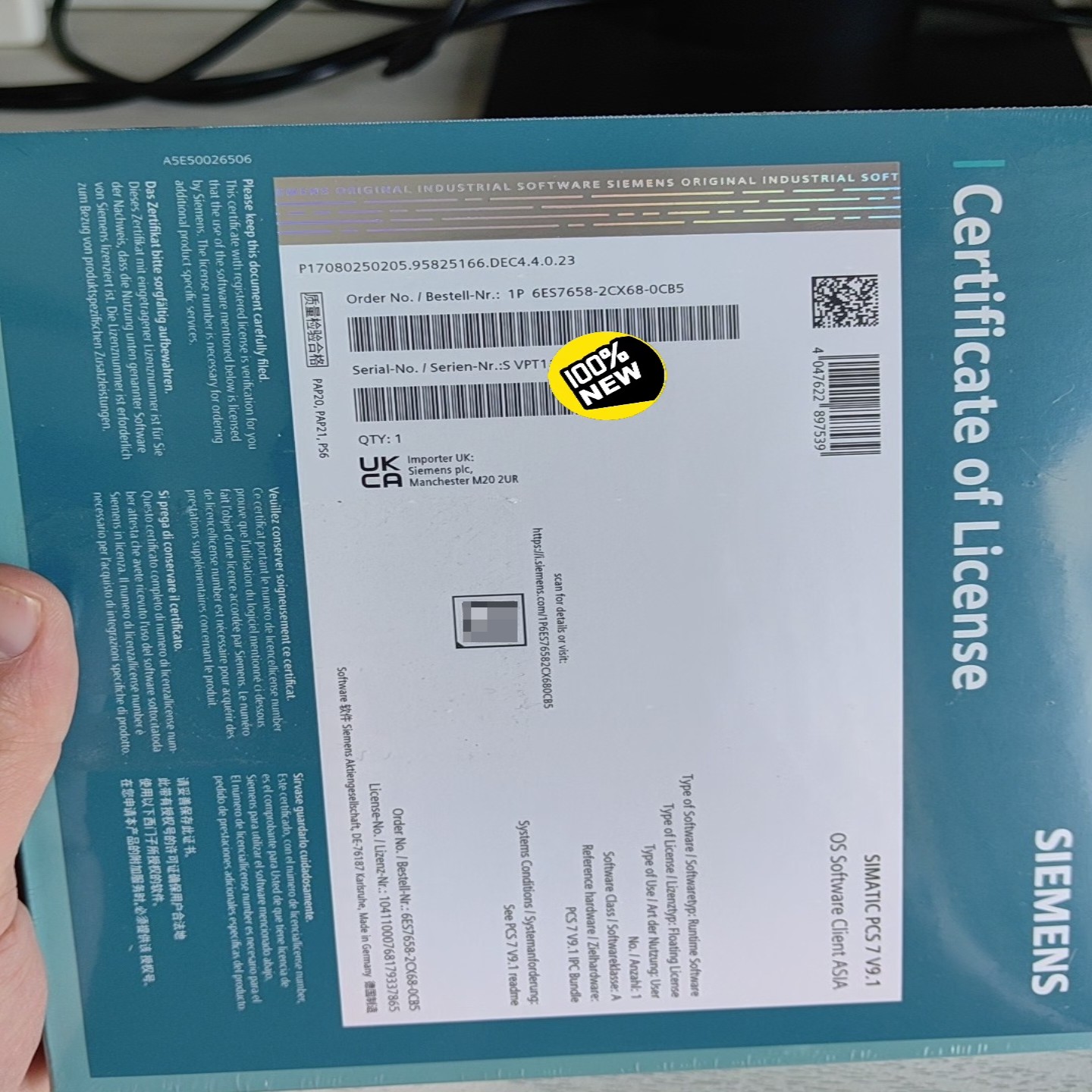 【议价】未开封6ES7658-2CX68-0CB5，
