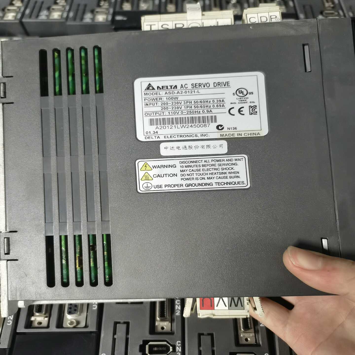 议价台I达100W驱动器ASD-A2-0121-L，正常拆机件，成现货/维修