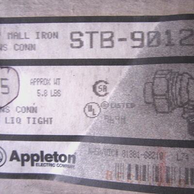 5 NEW APPLETON STB90125 CONNECTORS STB90125