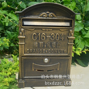 021仿古铜色小区信报箱批发铸铝小区信报箱 供应小区信报箱XD