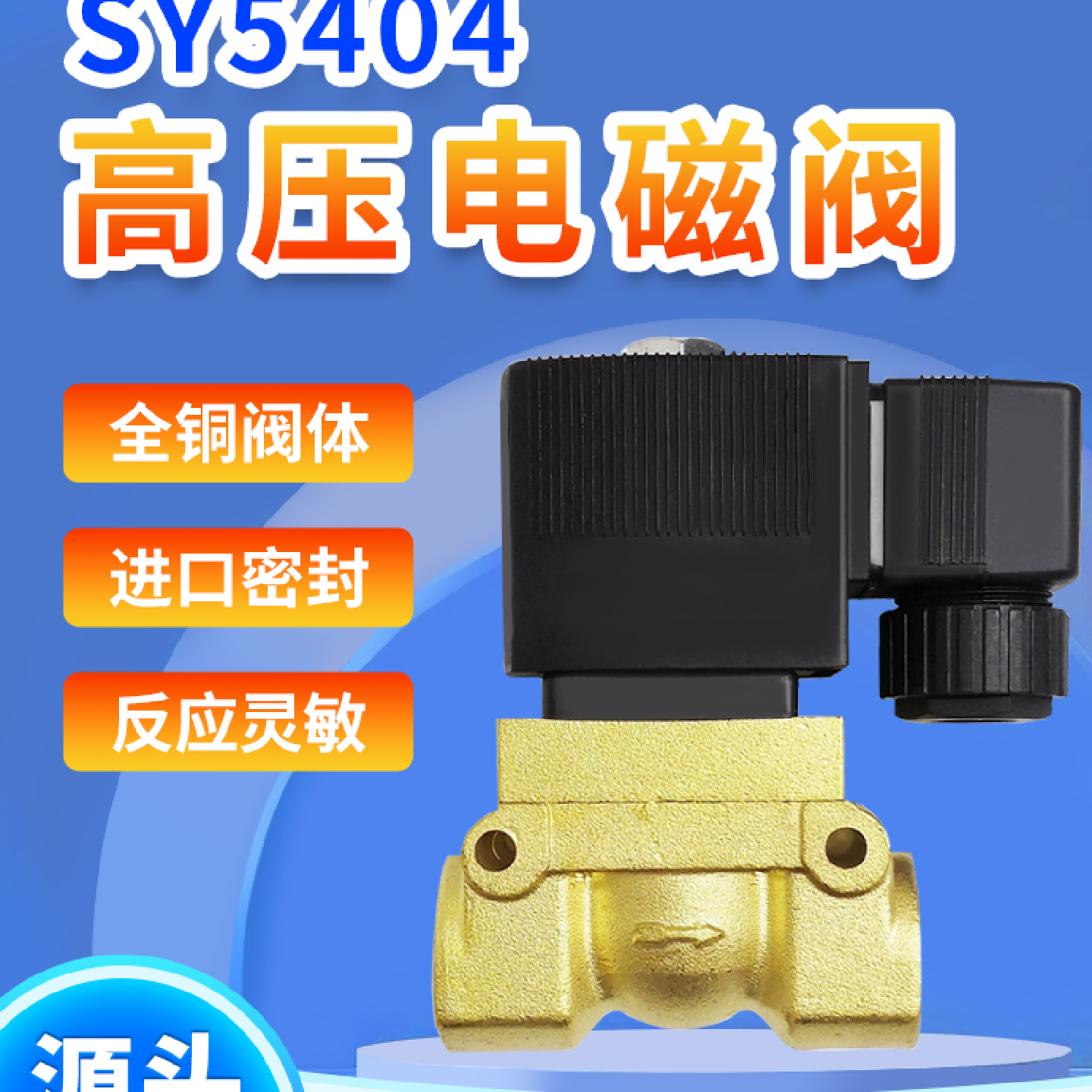 SY5404高压电磁阀KL5231吹气控制阀220v两通铜24V高温船用放水阀