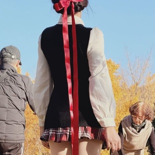 同款 超大蝴蝶结发夹少女芭蕾风丝带弹簧夹头饰飘带顶夹发饰