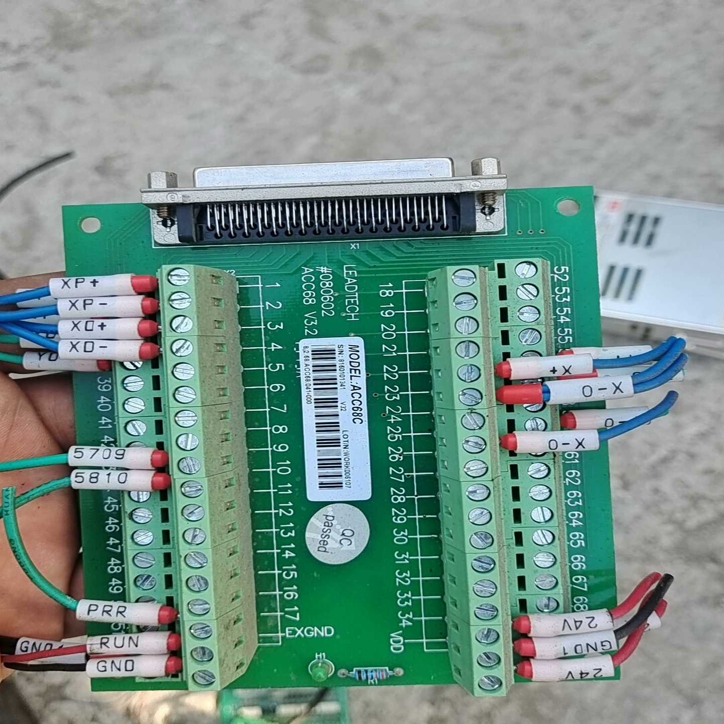 雷赛ACC68C接线端子板，S/N:8160101341功能询价