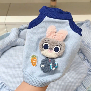 尼克狐狗狗衣服疯狂动物城朱迪小型犬猫咪保暖毛衣宠物可爱冬装
