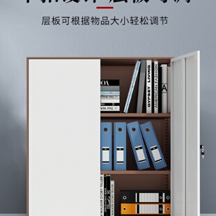 铁皮文件柜档案柜小型对开矮柜办公室落地柜储物柜工具柜带锁柜子