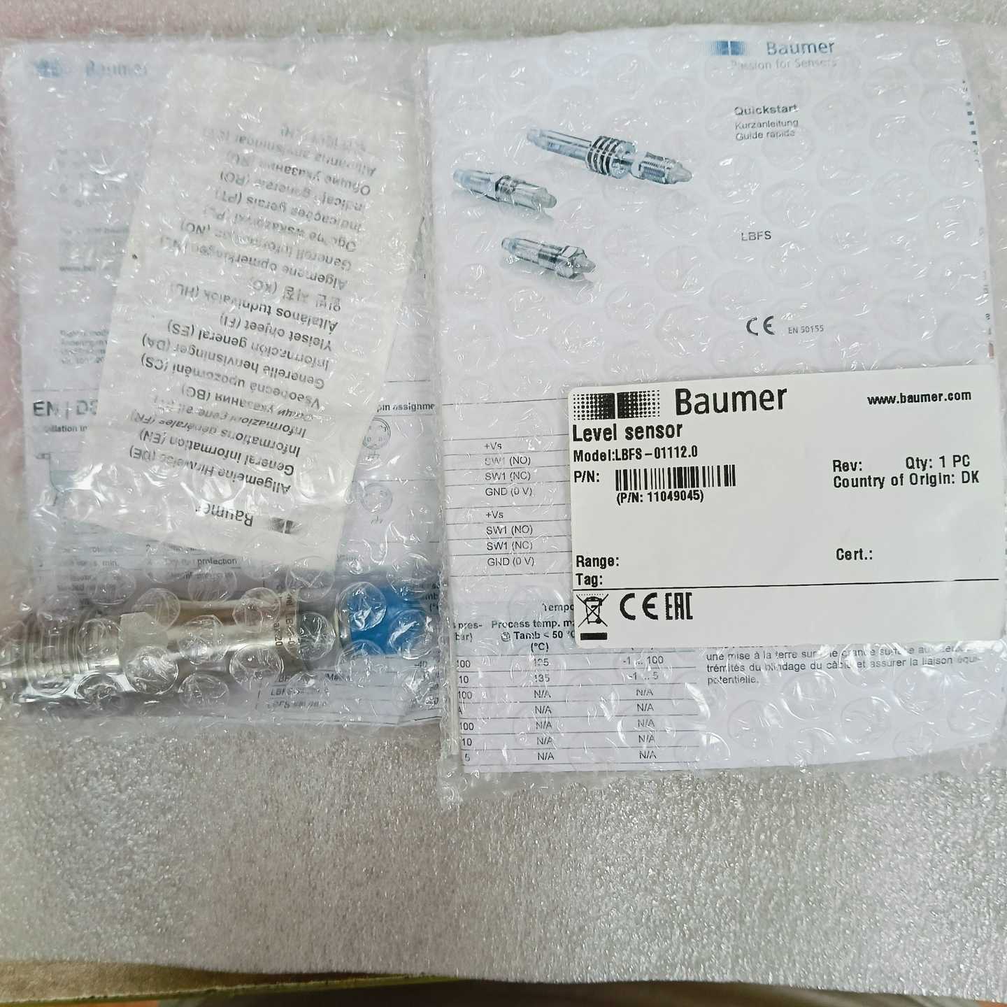 Baumer堡盟MY-COMG75P/S35L微动开关，