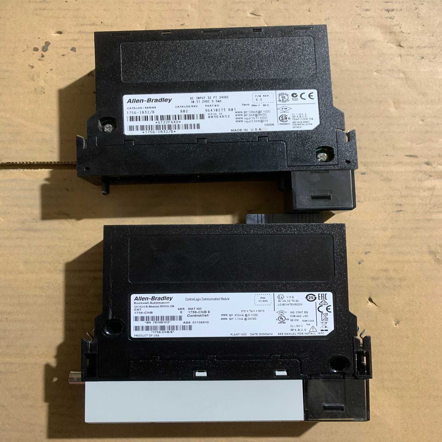 【议价】AB罗克韦尔模块1756-IB32一个。1756-CNB/E