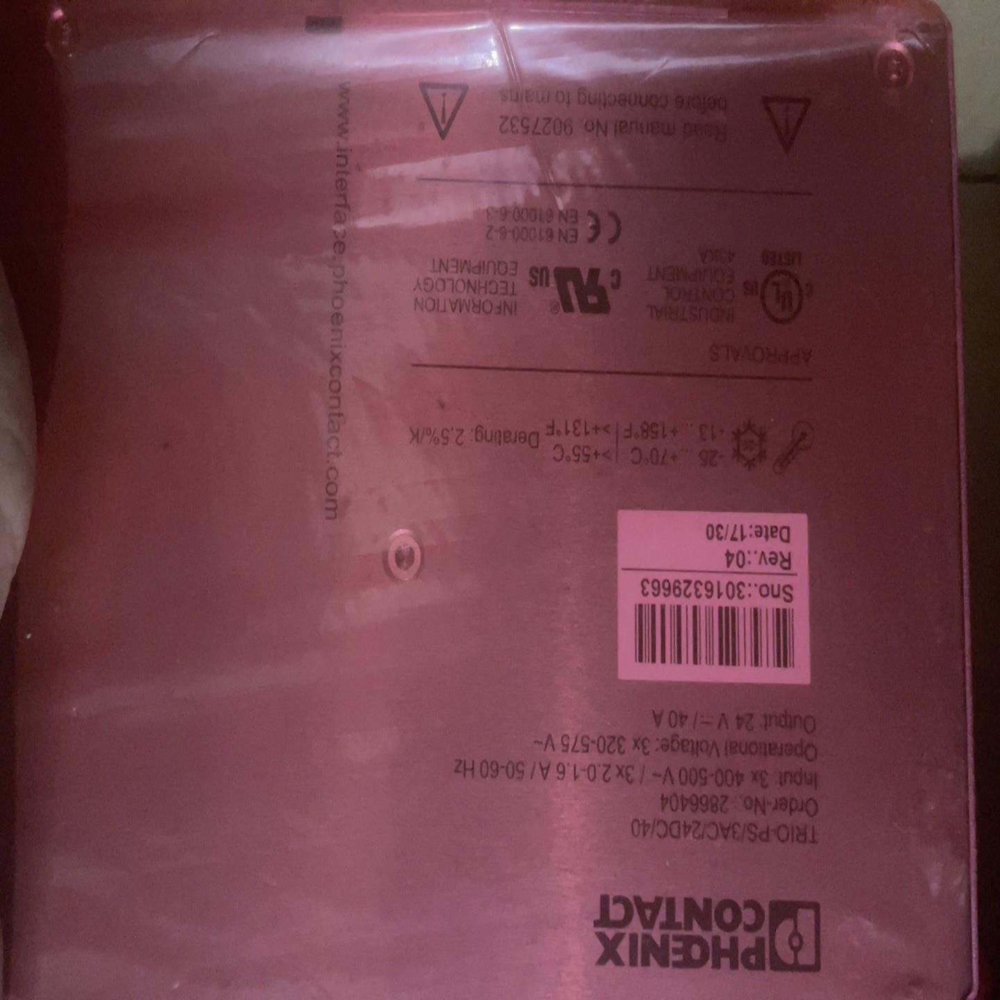 【议价】菲尼克斯电源TRIO-PS3AC24DC40型号28