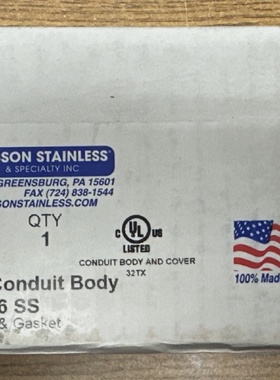 GIBSON STAINLESS 7075LB 34 LB CONDUIT BODY CF8M316 SS **NEW