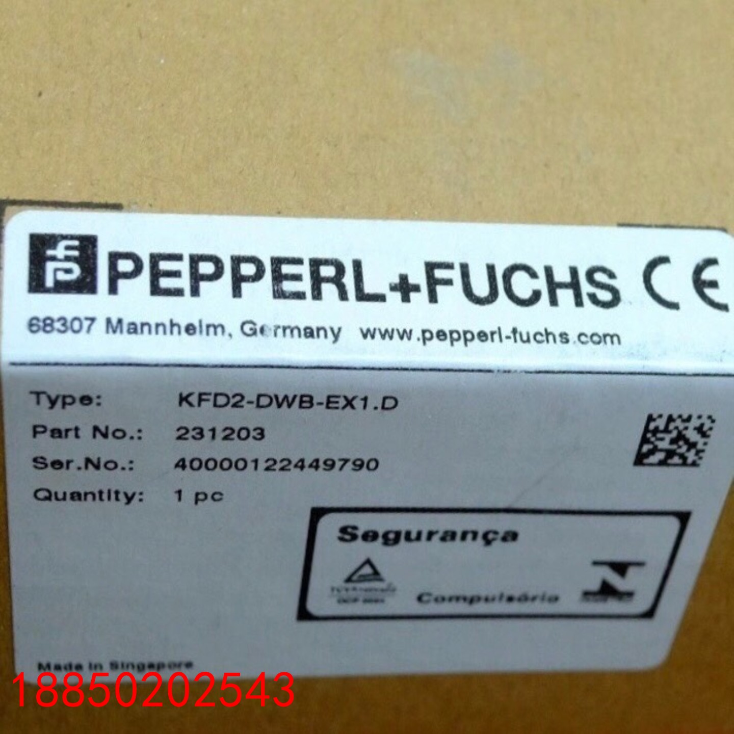 【请询价】P+F KFD2-DWB-EX1D 倍加福全新频率转换模块