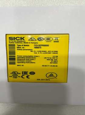 SICK西克安全继电器FX3-GEPR00000正品库存，