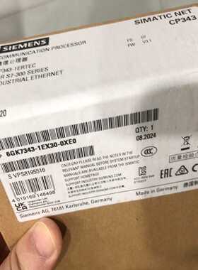 6GK7343-1EX30-OXEO未开封，在保，需询价