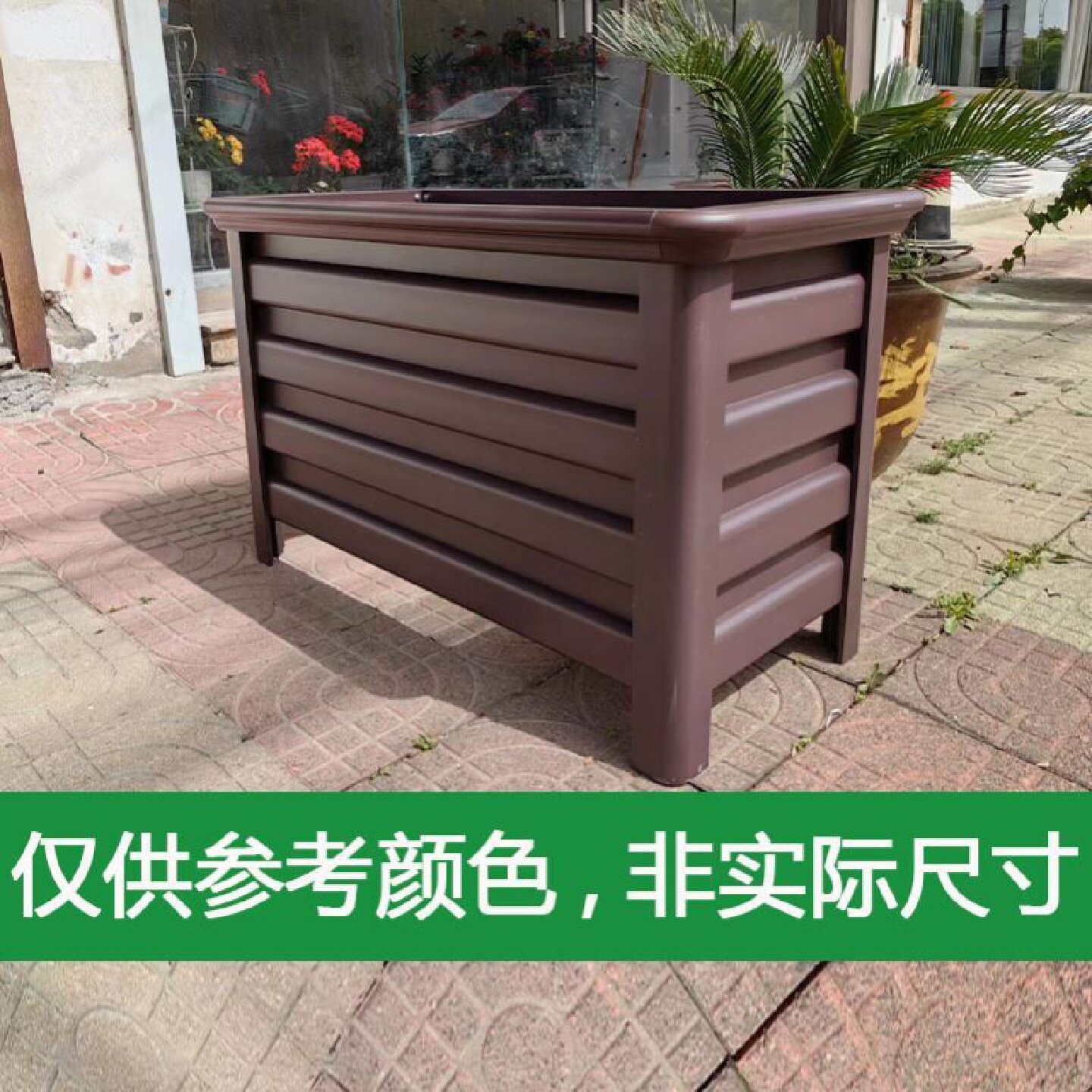 铝合金花箱户外市政长方形不锈钢铁艺座椅防腐定制专用大花槽花盆