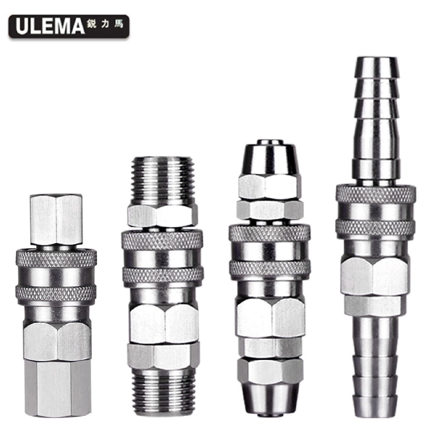 不锈钢气管快速接头公母自锁气动快插SP20PP/SH30PH/SM40PM/SFPF