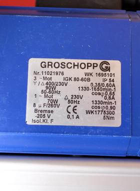 议价-Groschopp11021976Groschopp全新伺服电机WK1695101IGK8